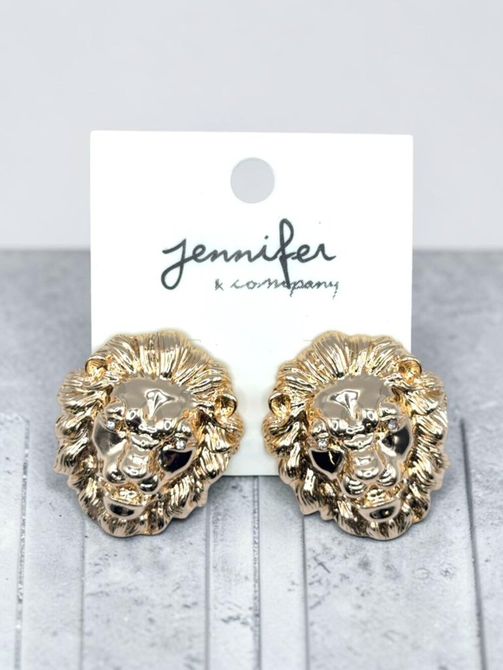 Jennifer and Company Lion Head Earrings